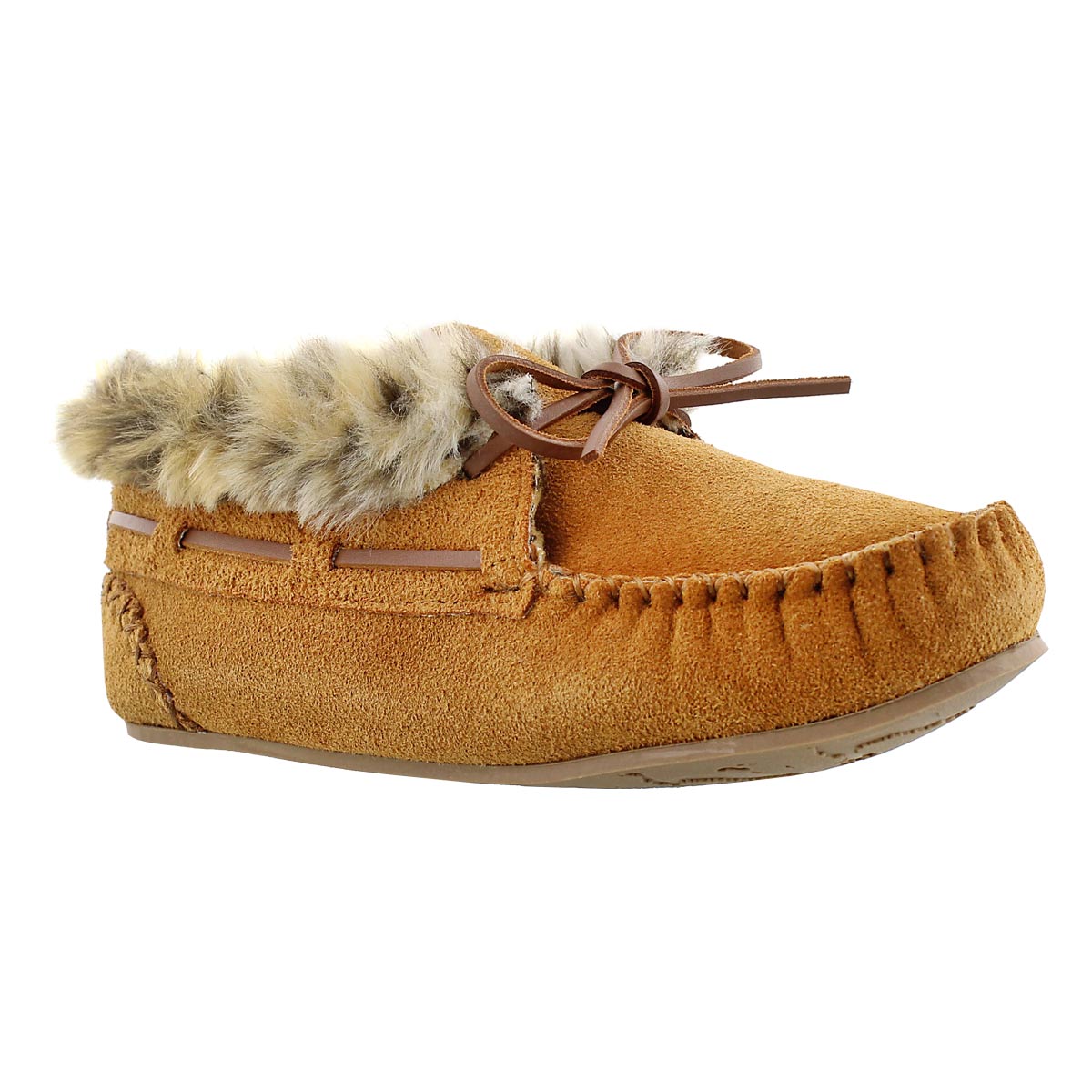 Lds Bali Hi chestnut suede moc bootie