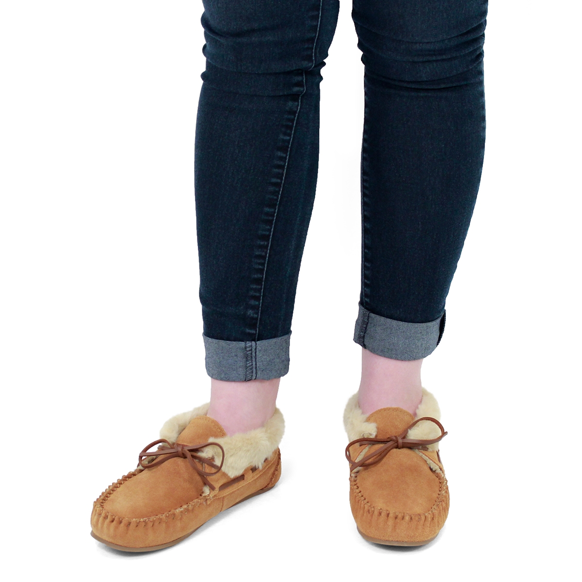 Lds Bali Hi Plain chestnut moc bootie