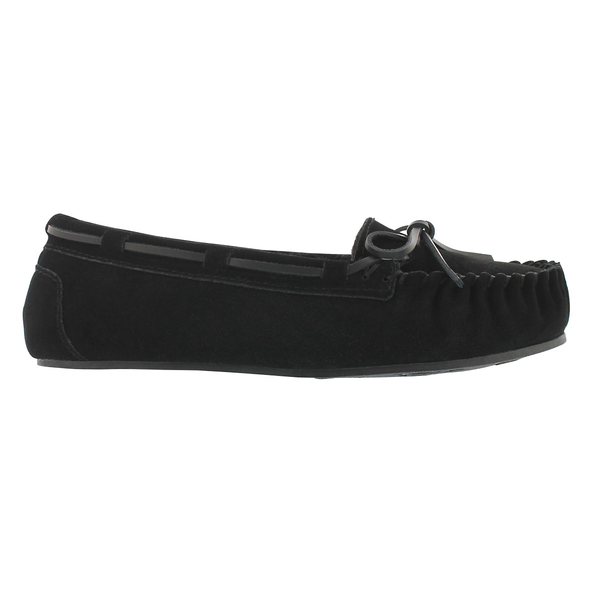 Lds Bali II black suede ballerina moc
