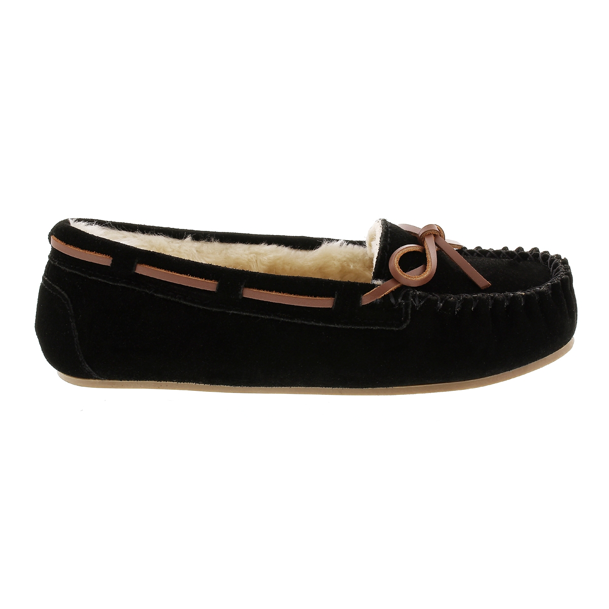 Lds Bali II blk suede ballerina moc
