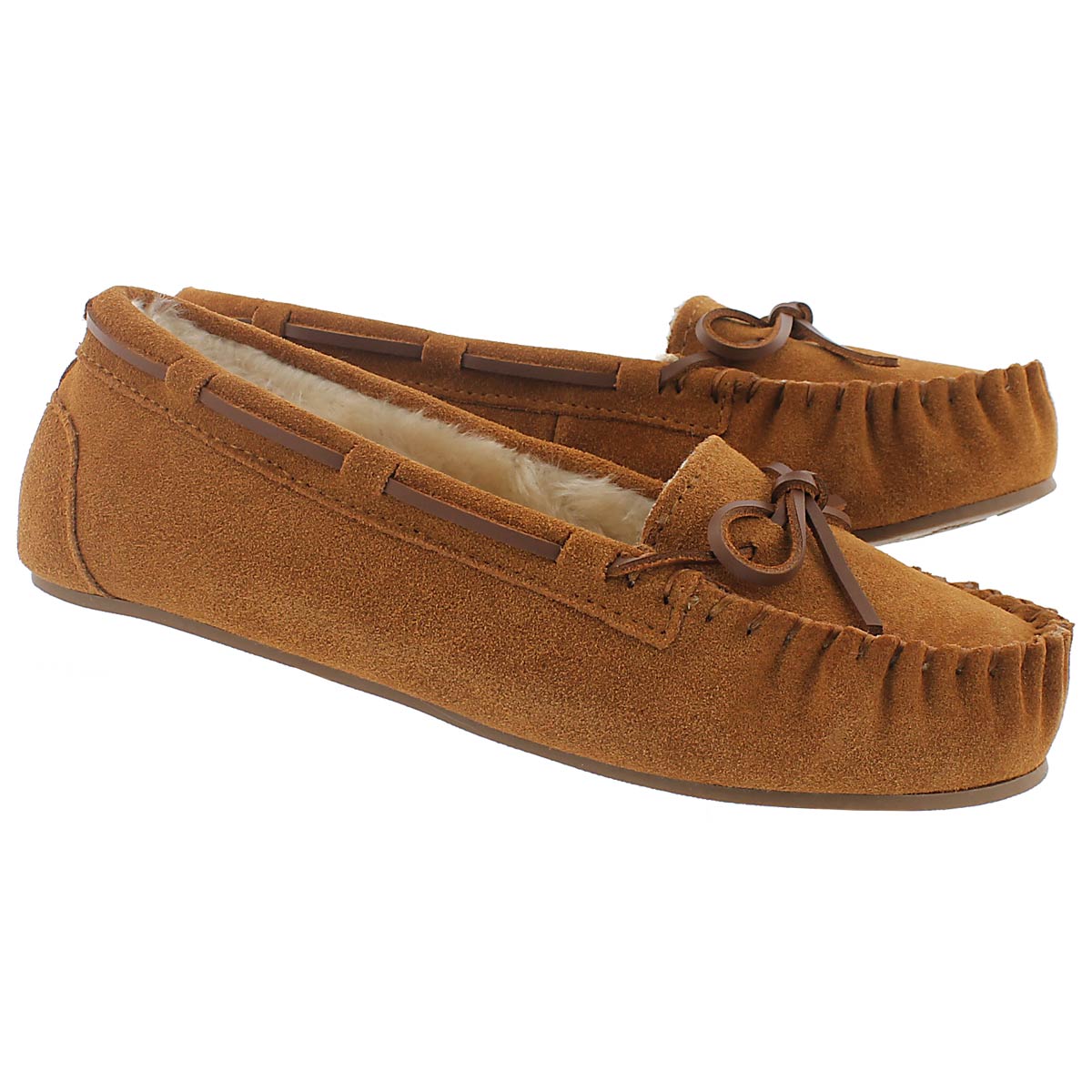 Lds Bali II chestnut suede ballerina moc