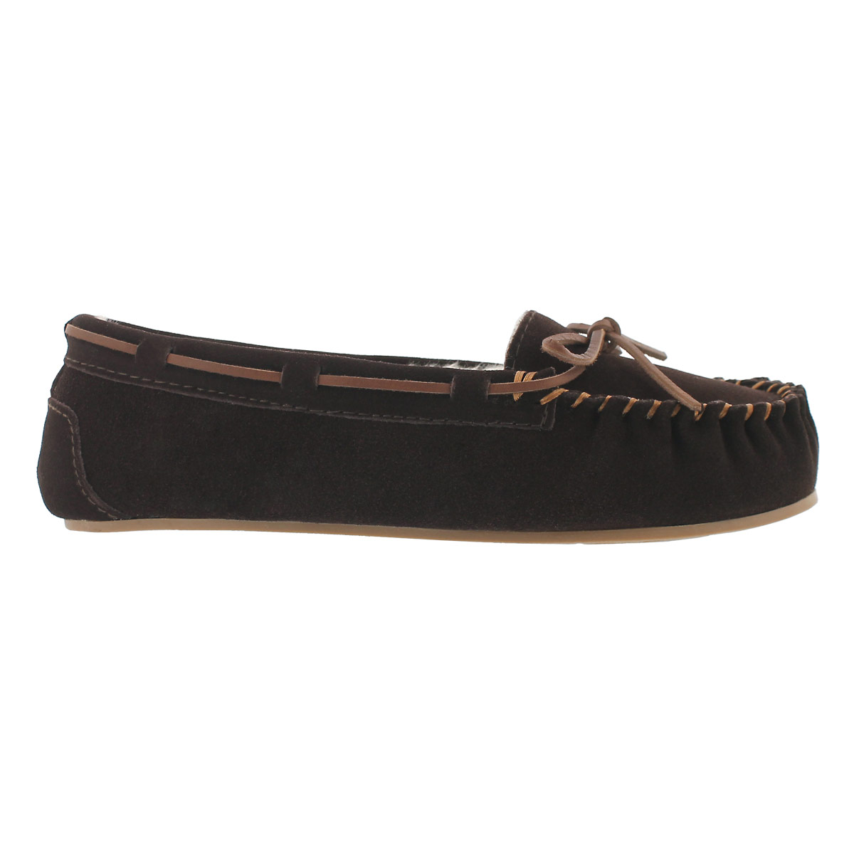 Lds Bali II chocolat suede ballerina moc
