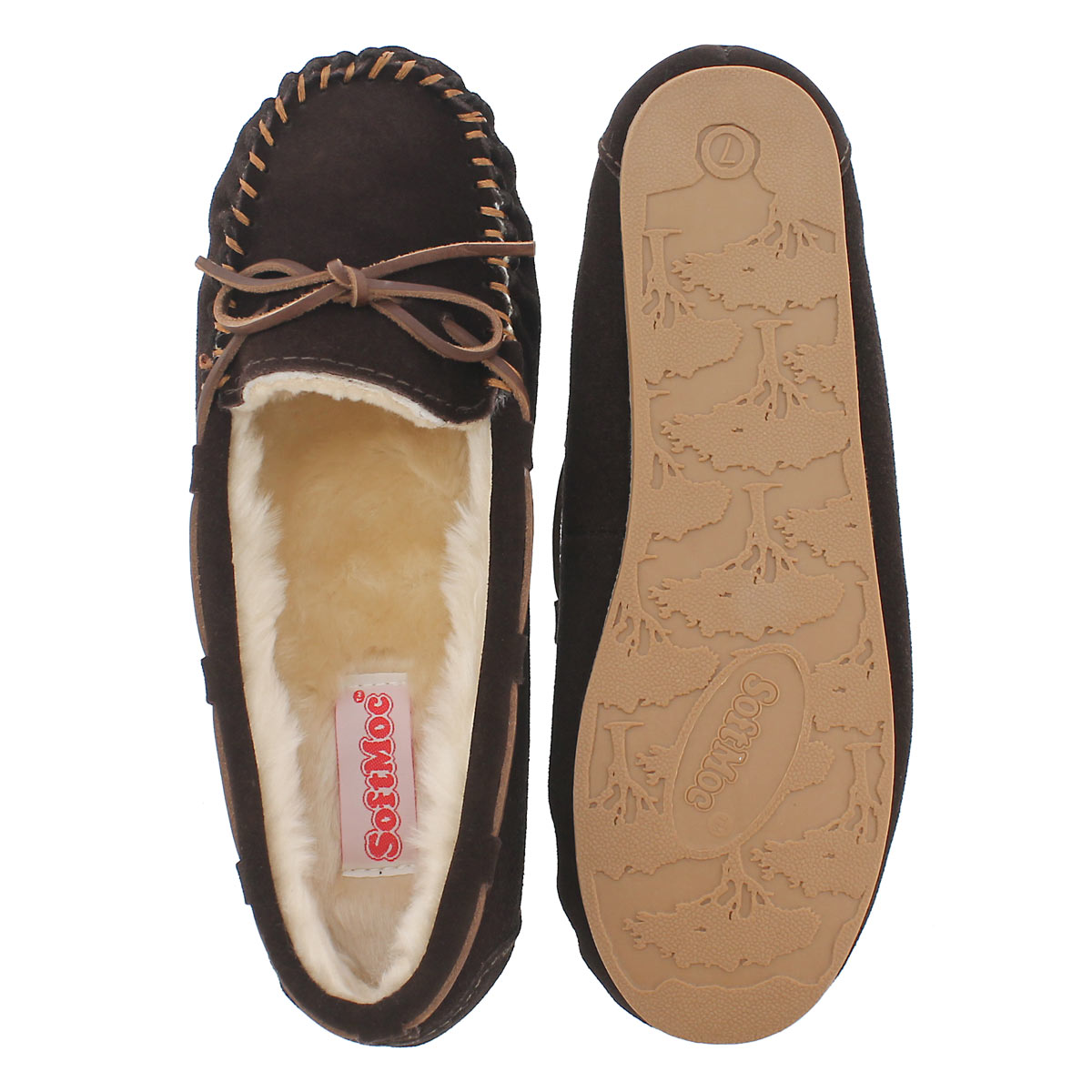 Lds Bali II chocolat suede ballerina moc
