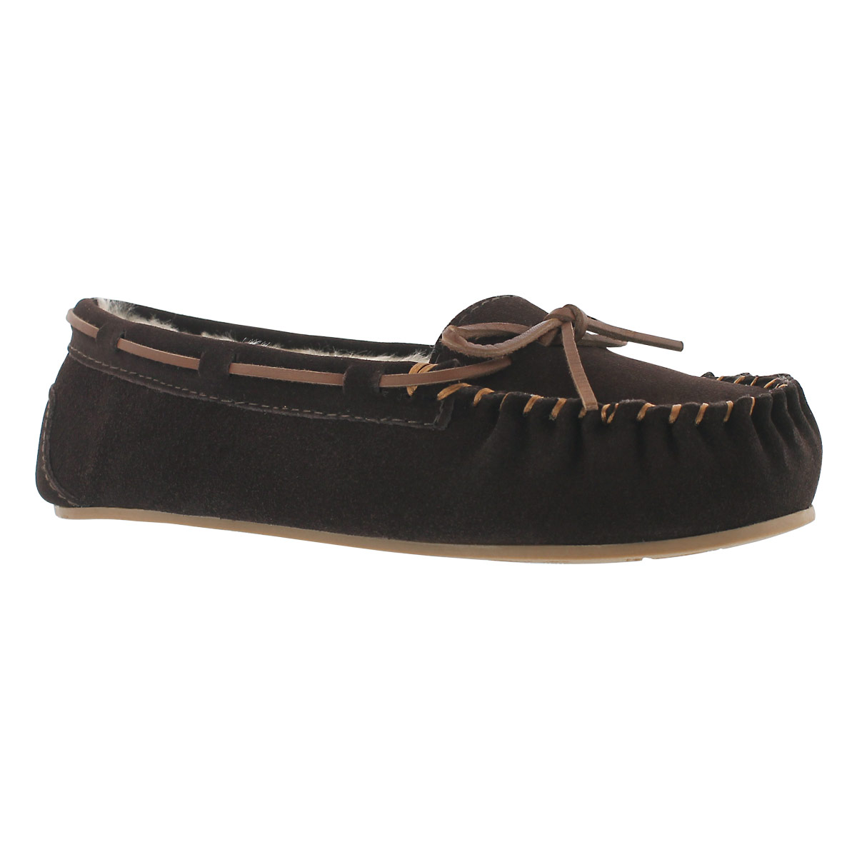 Lds Bali II chocolat suede ballerina moc