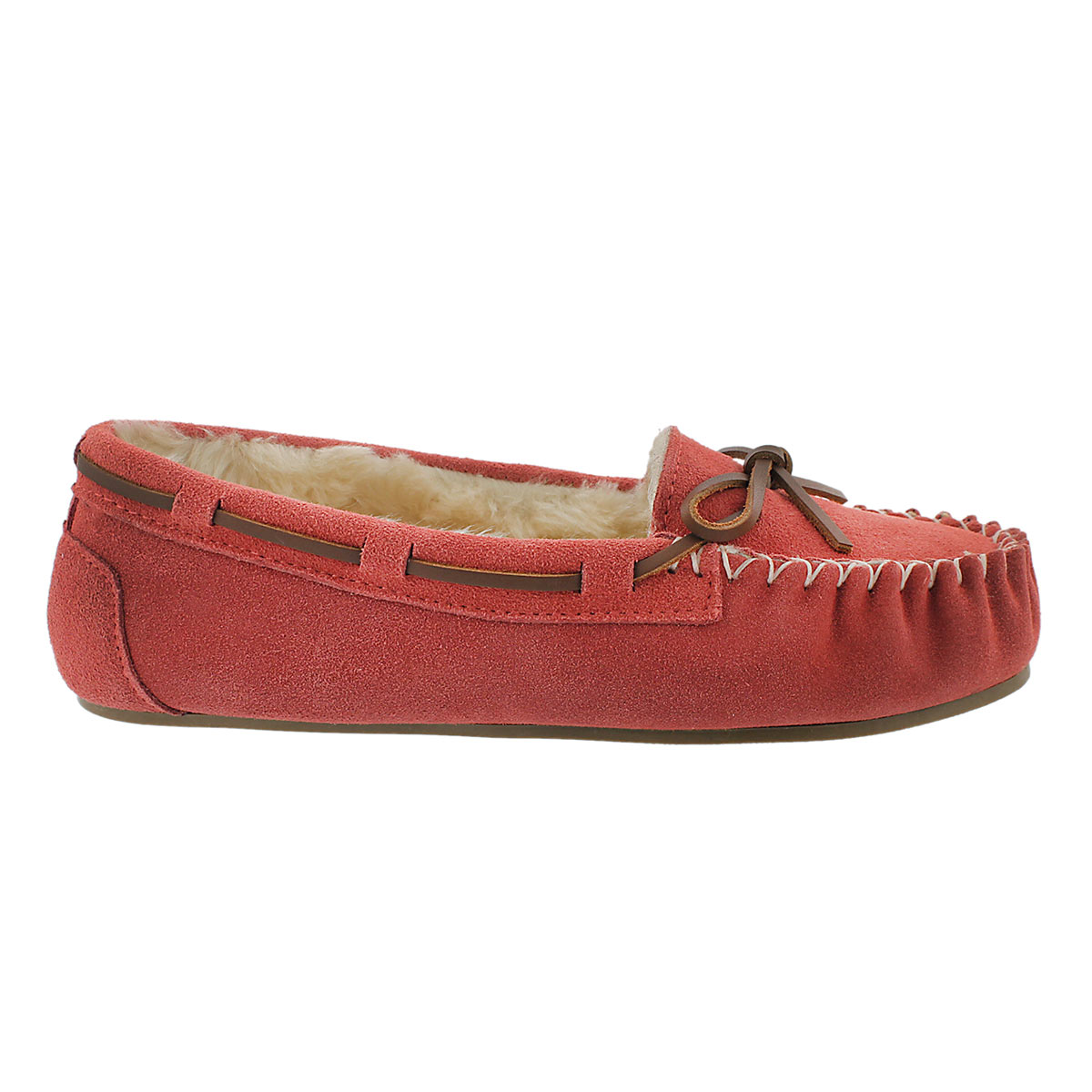 Lds Bali II coral suede ballerina moc