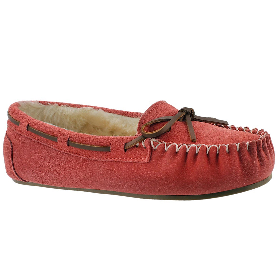Lds Bali II coral suede ballerina moc