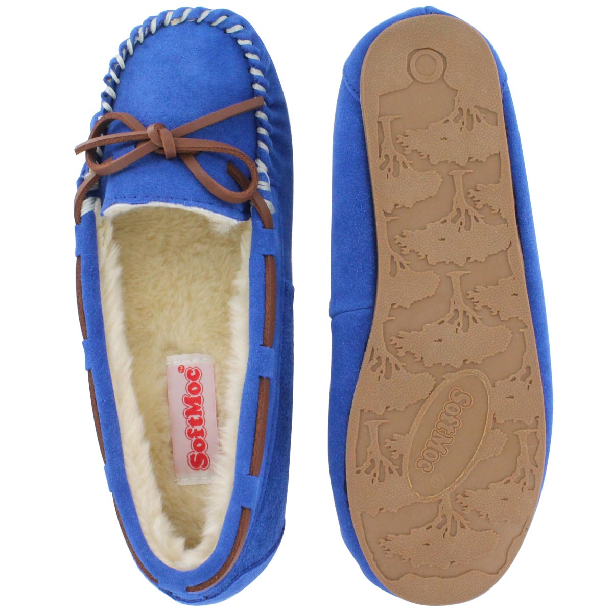 Lds Bali II royal blu sude ballerina moc