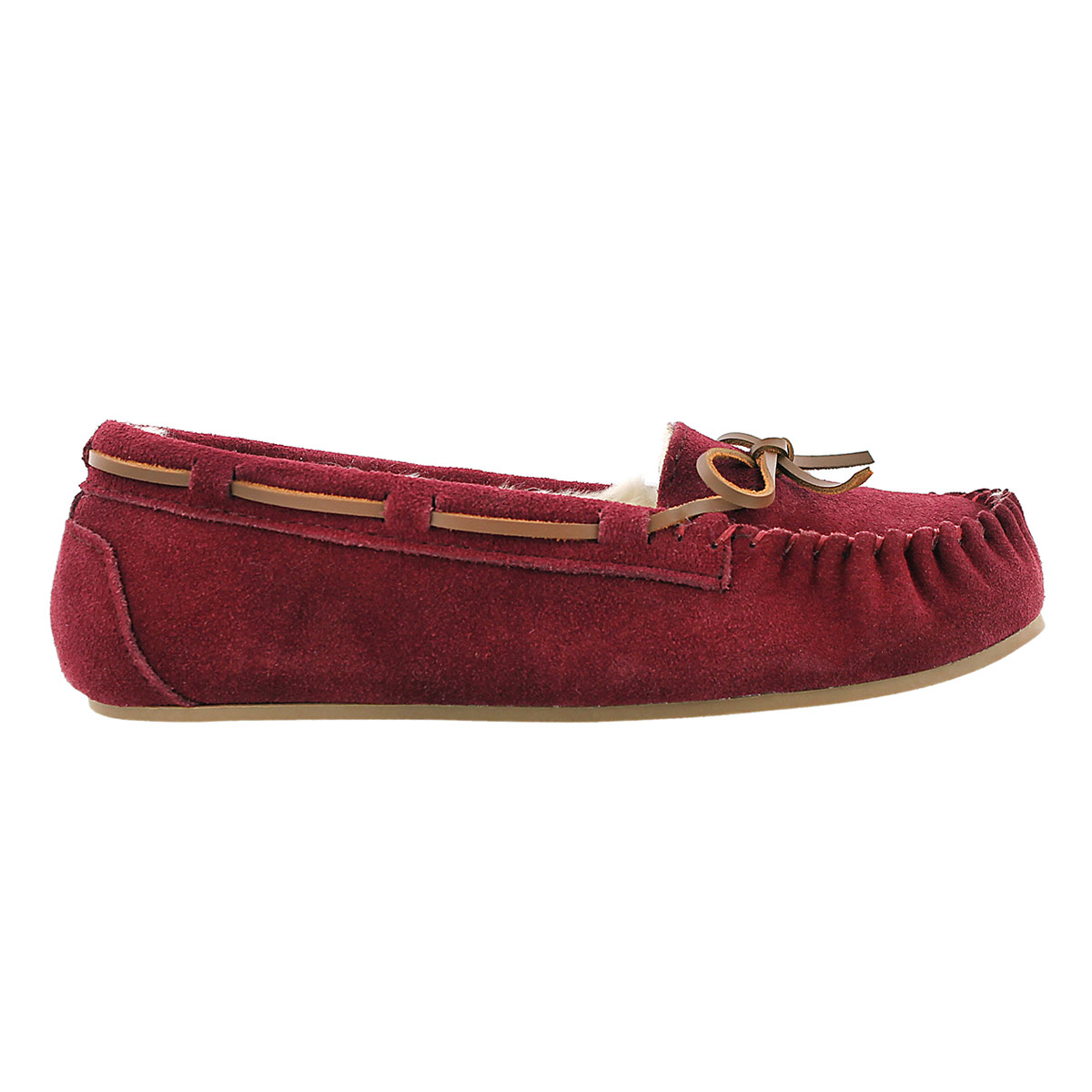 Lds Bali II burgundy sude ballerina moc