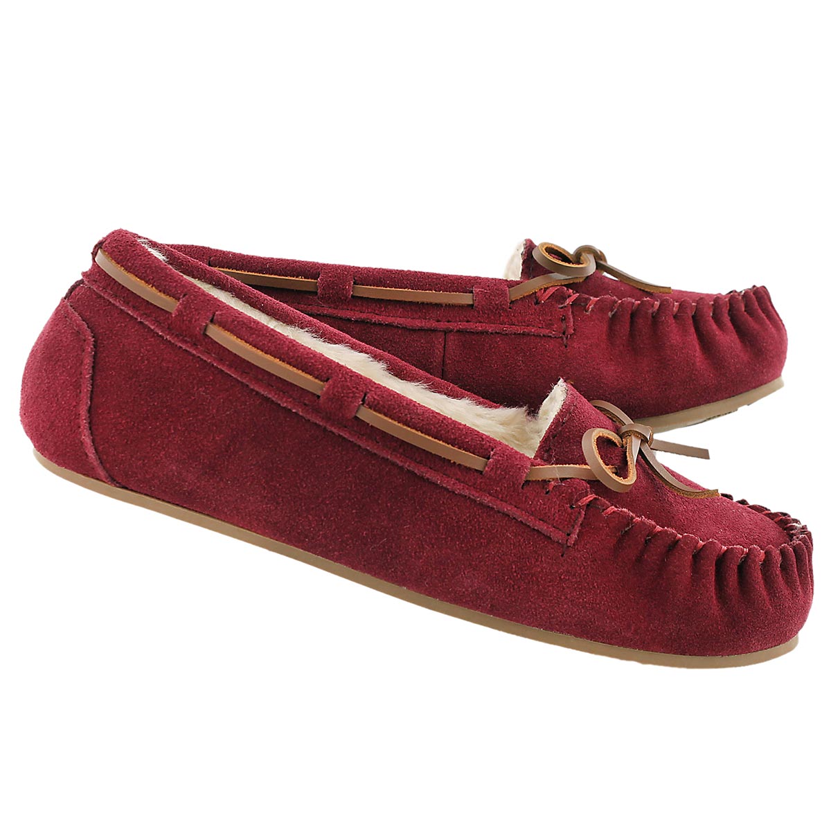 Lds Bali II burgundy sude ballerina moc
