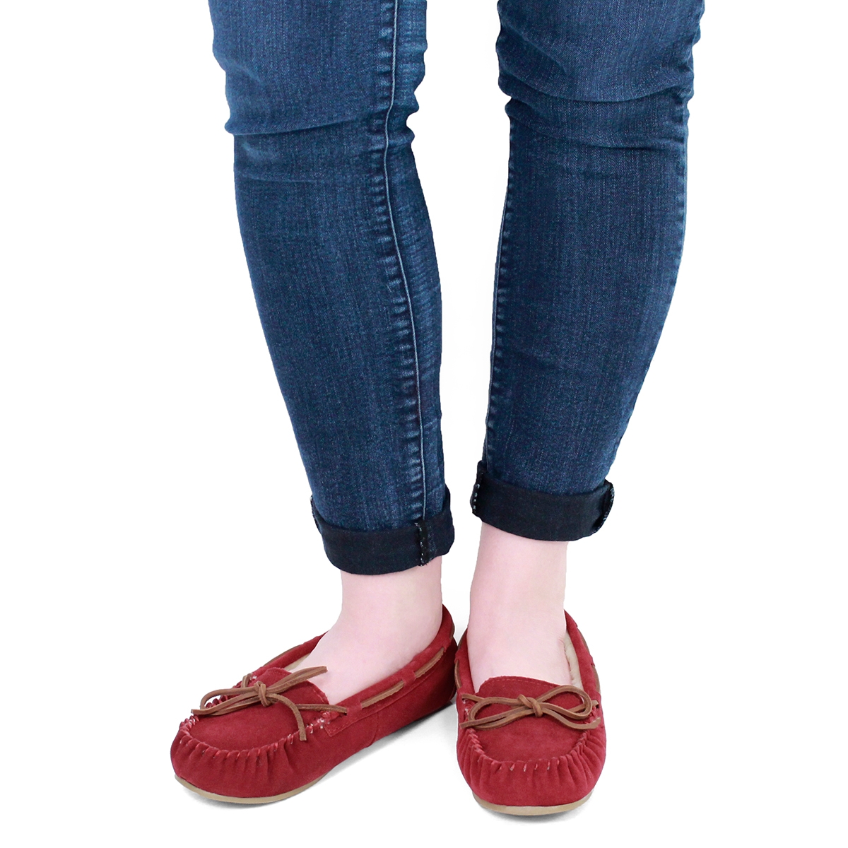 Lds Bali II burgundy sude ballerina moc