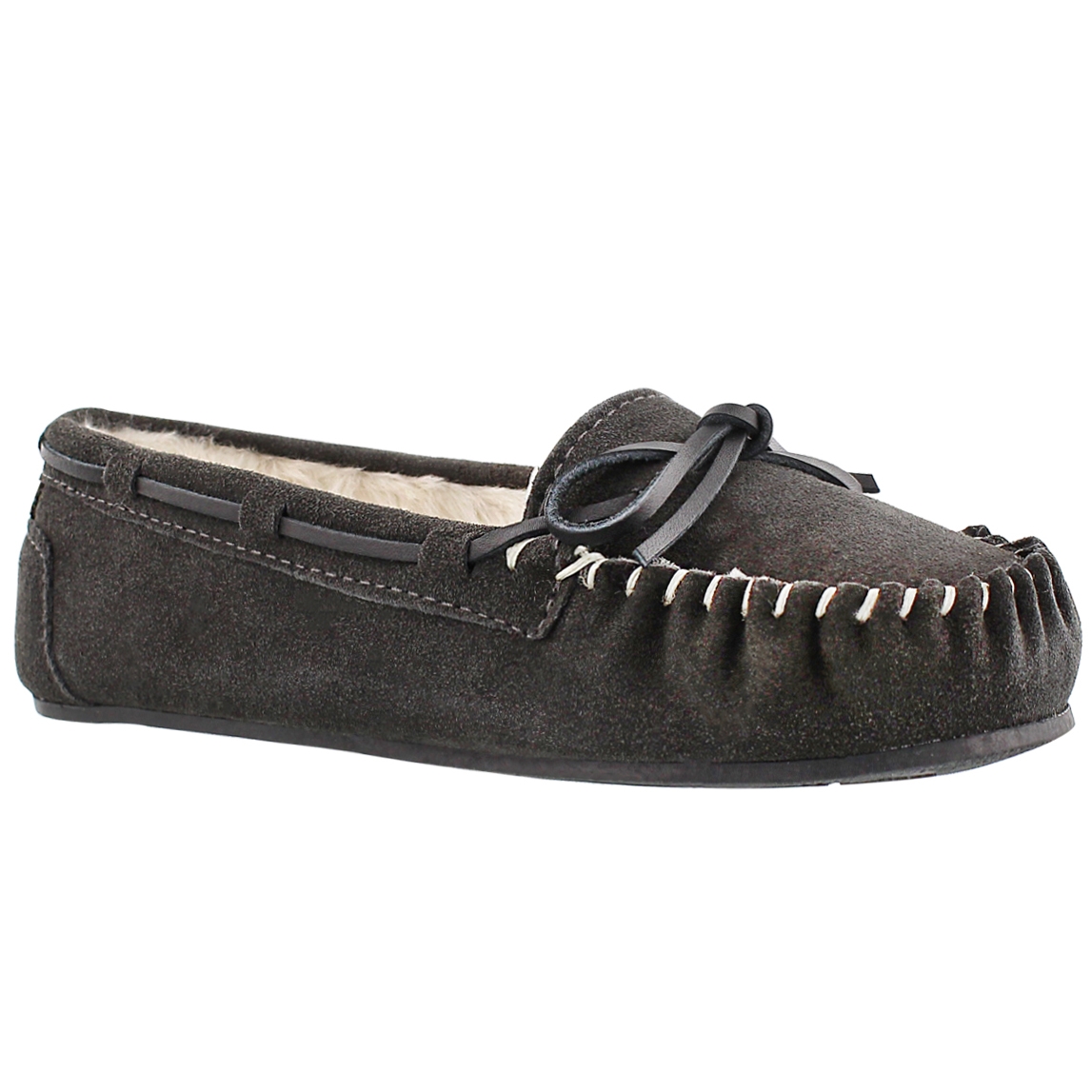 Women's BALI II charcoal suede ballerina moccasins