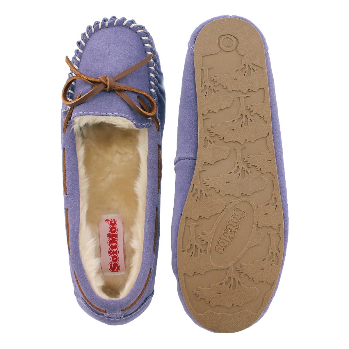 Lds Bali II lavender suede ballerina moc
