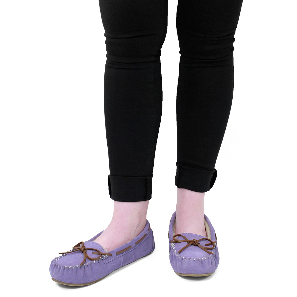 Lds Bali II lavender suede ballerina moc