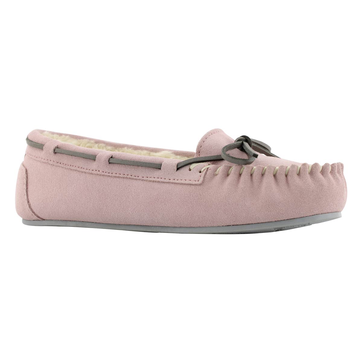 Lds Bali II pink suede ballerina moc