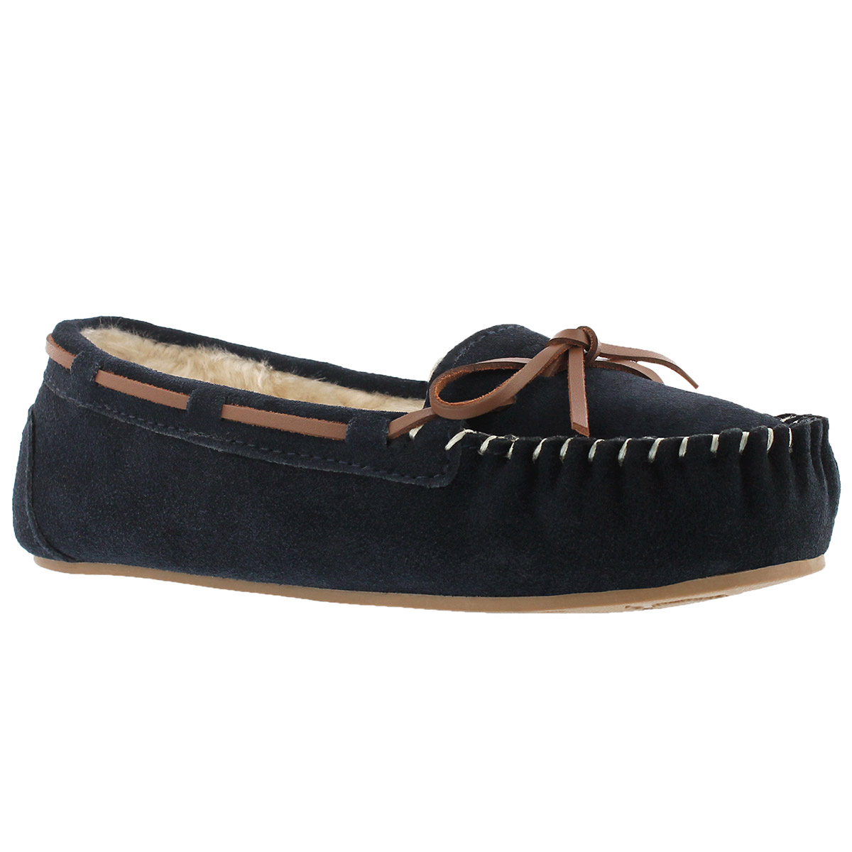 Women's BAIL II navy suede ballerina moccasins