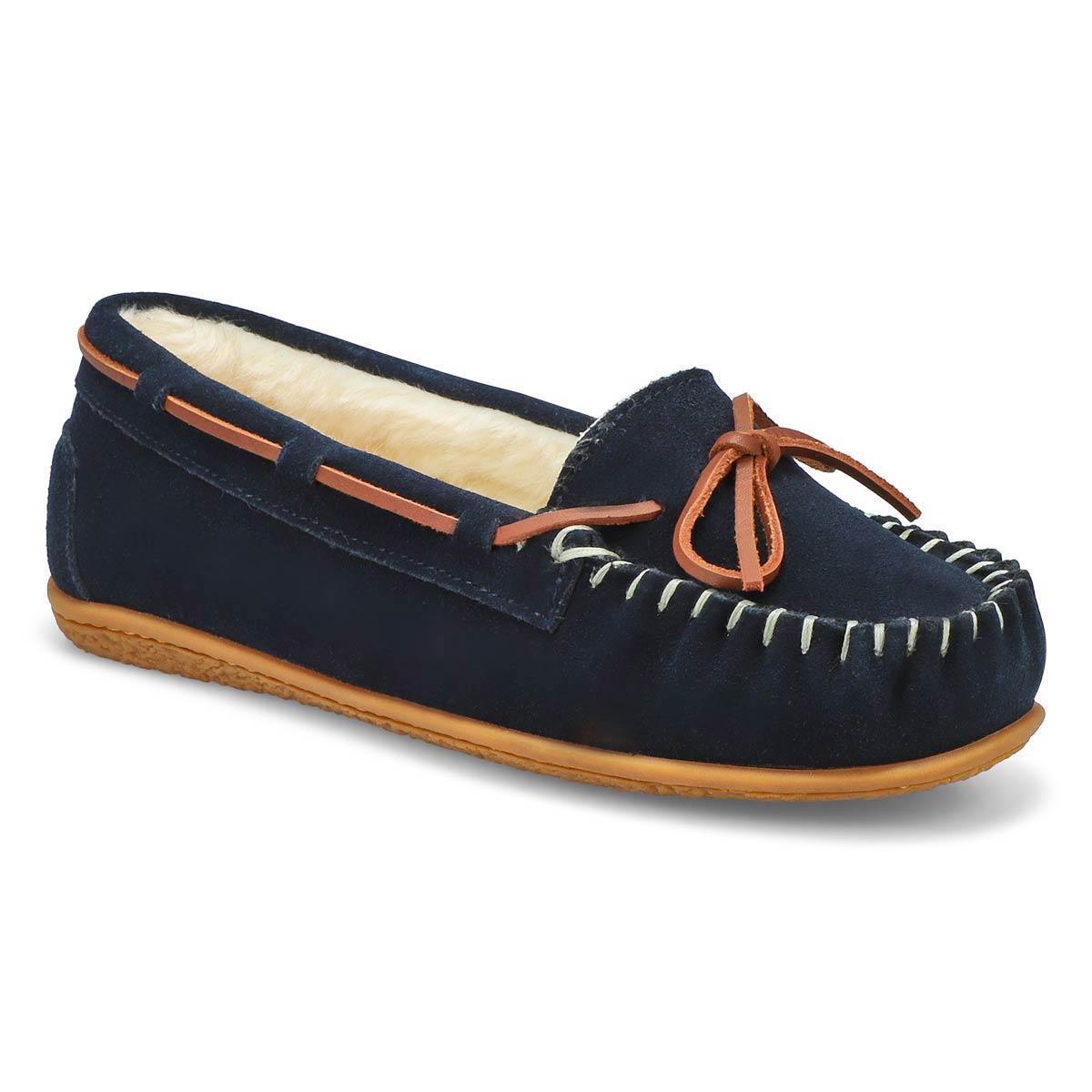 Lds Bali Supreme nvy suede ballerina moc
