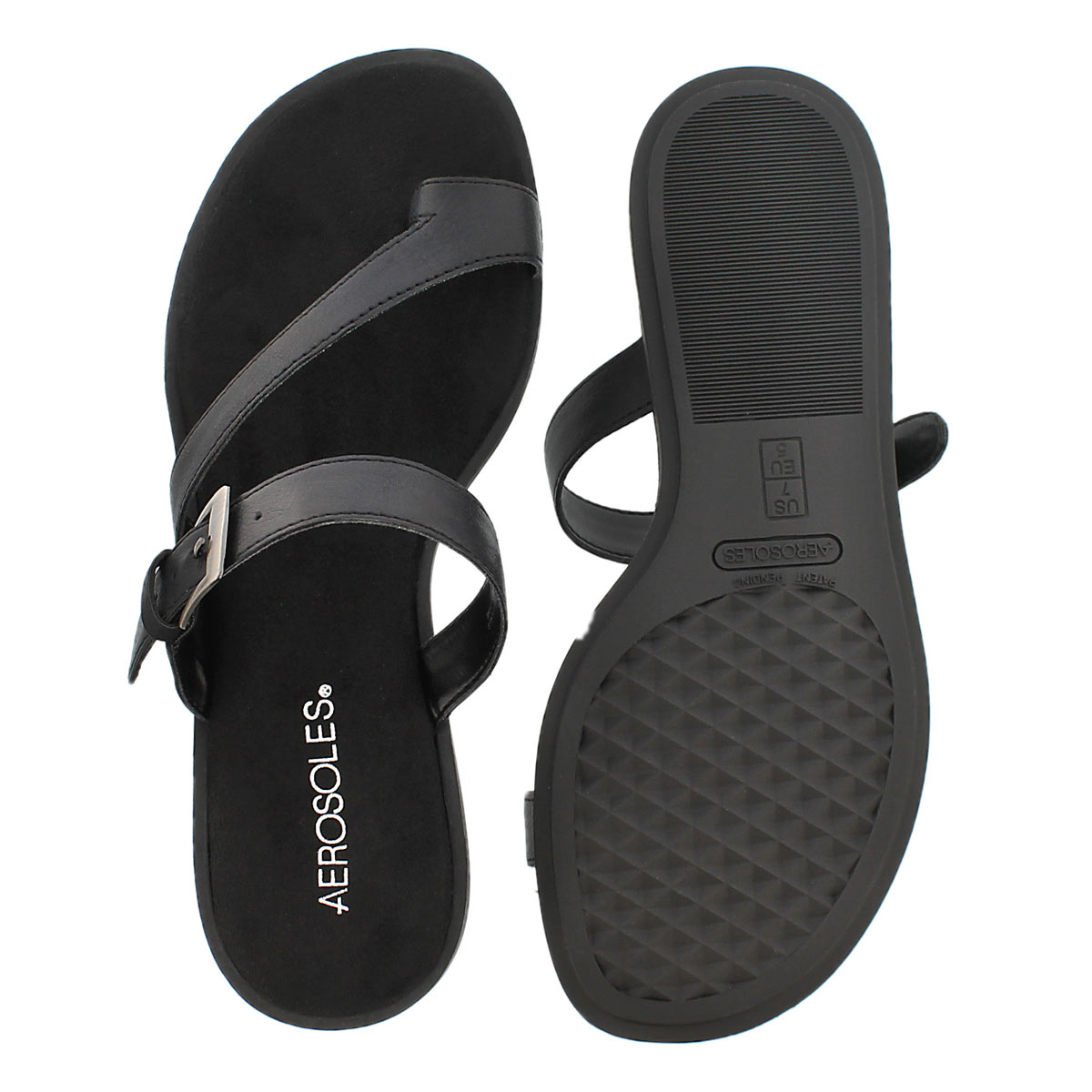 Lds Band Master black toe loop sandal
