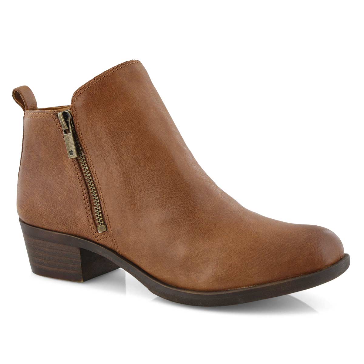 Women's BASEL toffee zip up casual booties