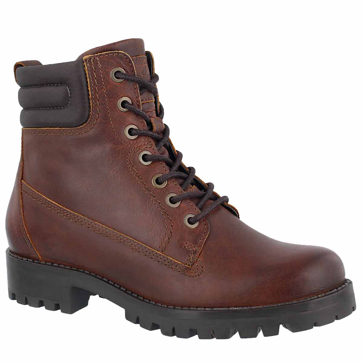Women's BEA cognac lace up combat boots