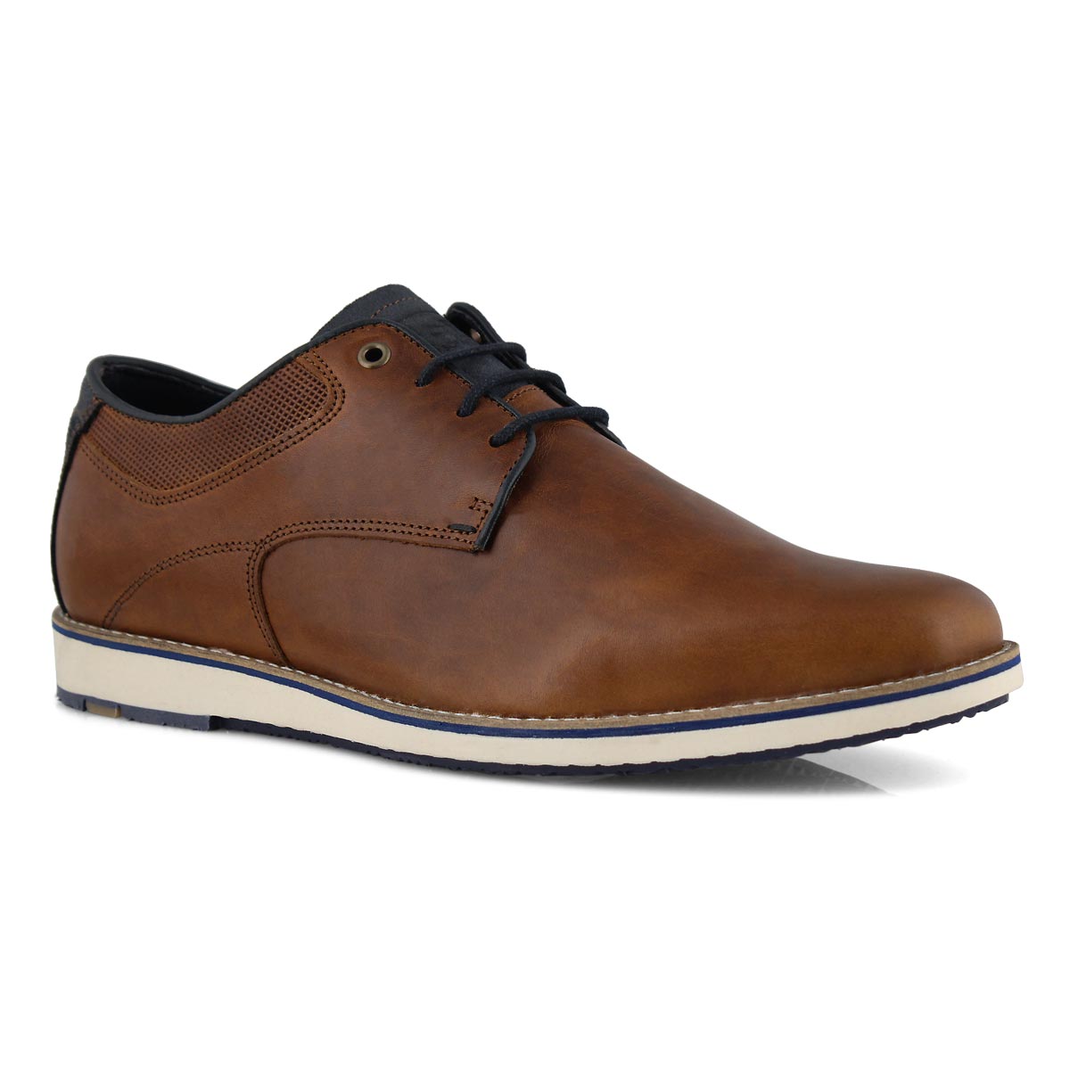 Mns Beckham cognac casual oxford