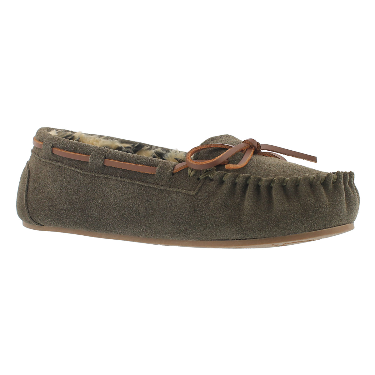 Women's BECKY II birch suede ballerina moccasins