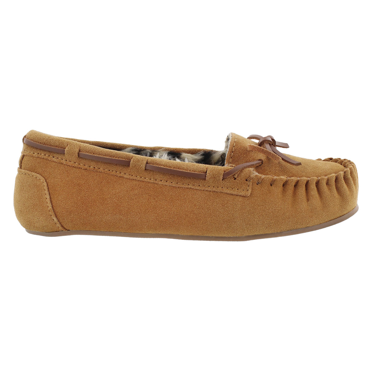 Lds Becky chestnut suede ballerina moc