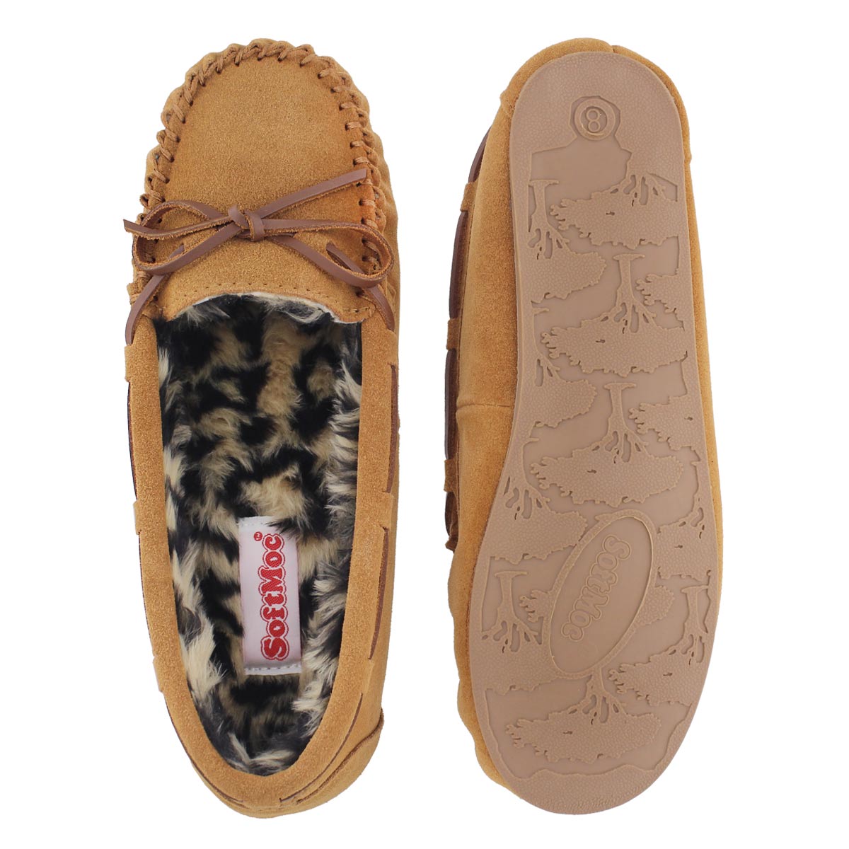 Lds Becky chestnut suede ballerina moc
