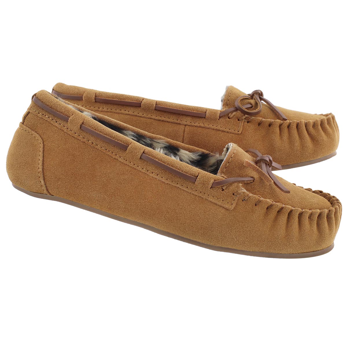 Lds Becky chestnut suede ballerina moc