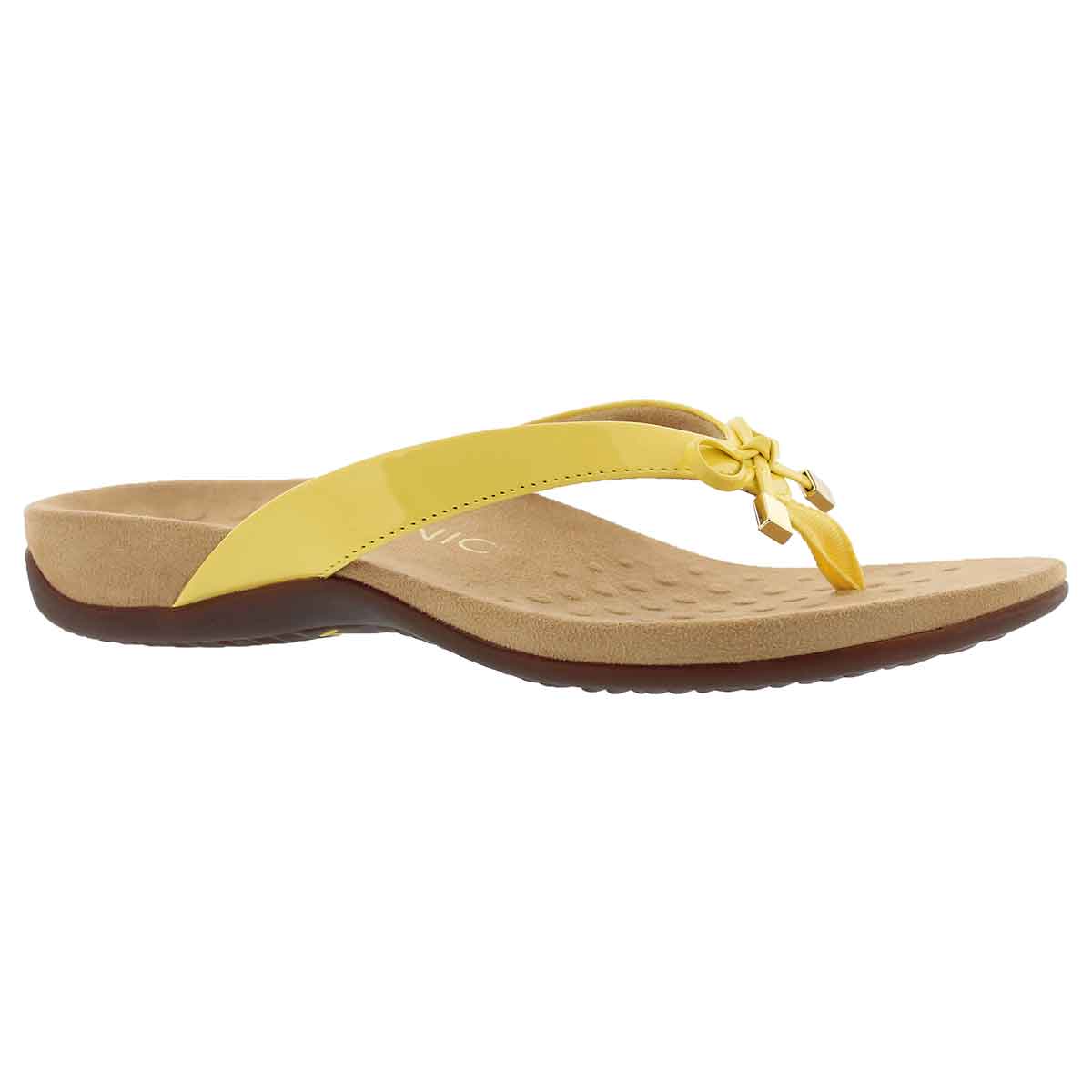 Women's BELLA II yellow arch supprt thong sandals