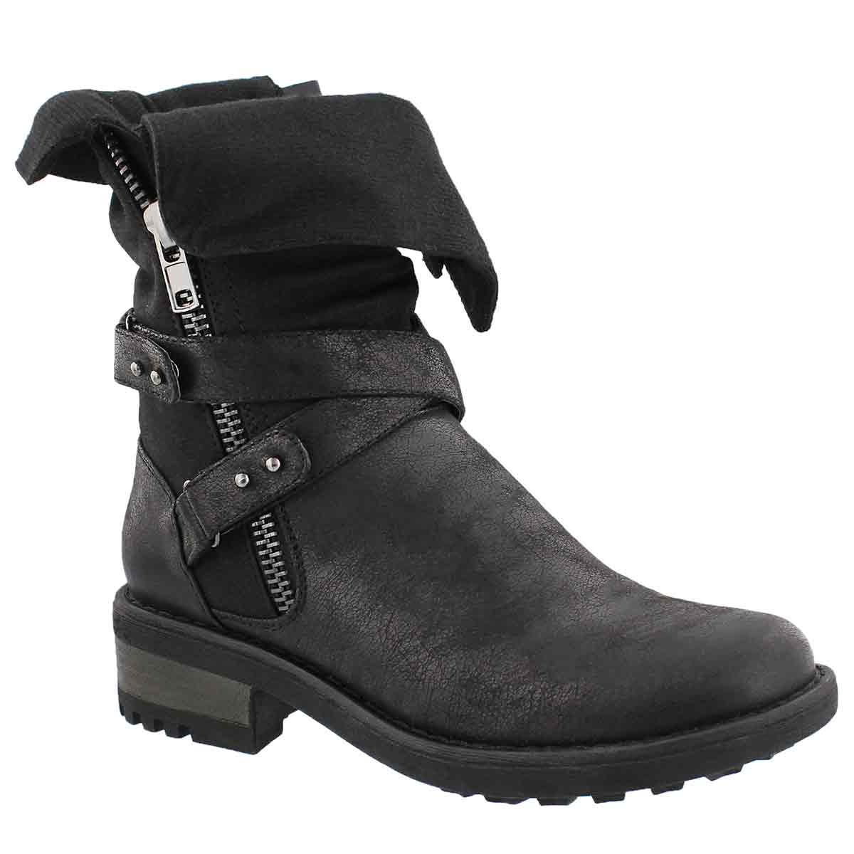 Lds Bellatrix blk casual combat boot