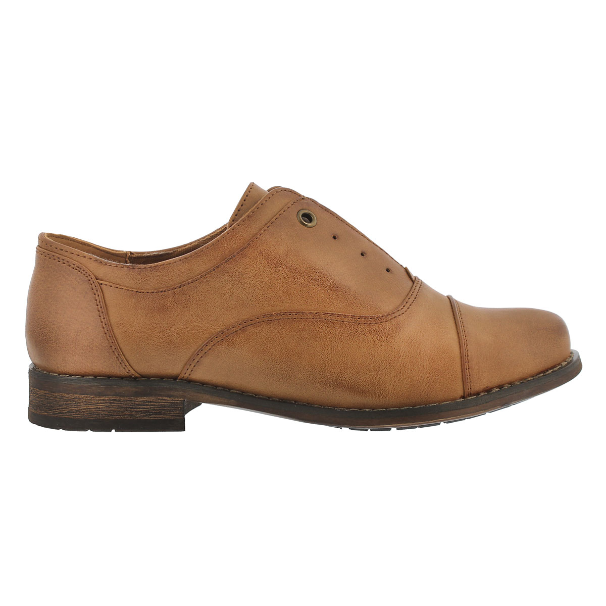 Richelieu sans lacets Benicia havane fem