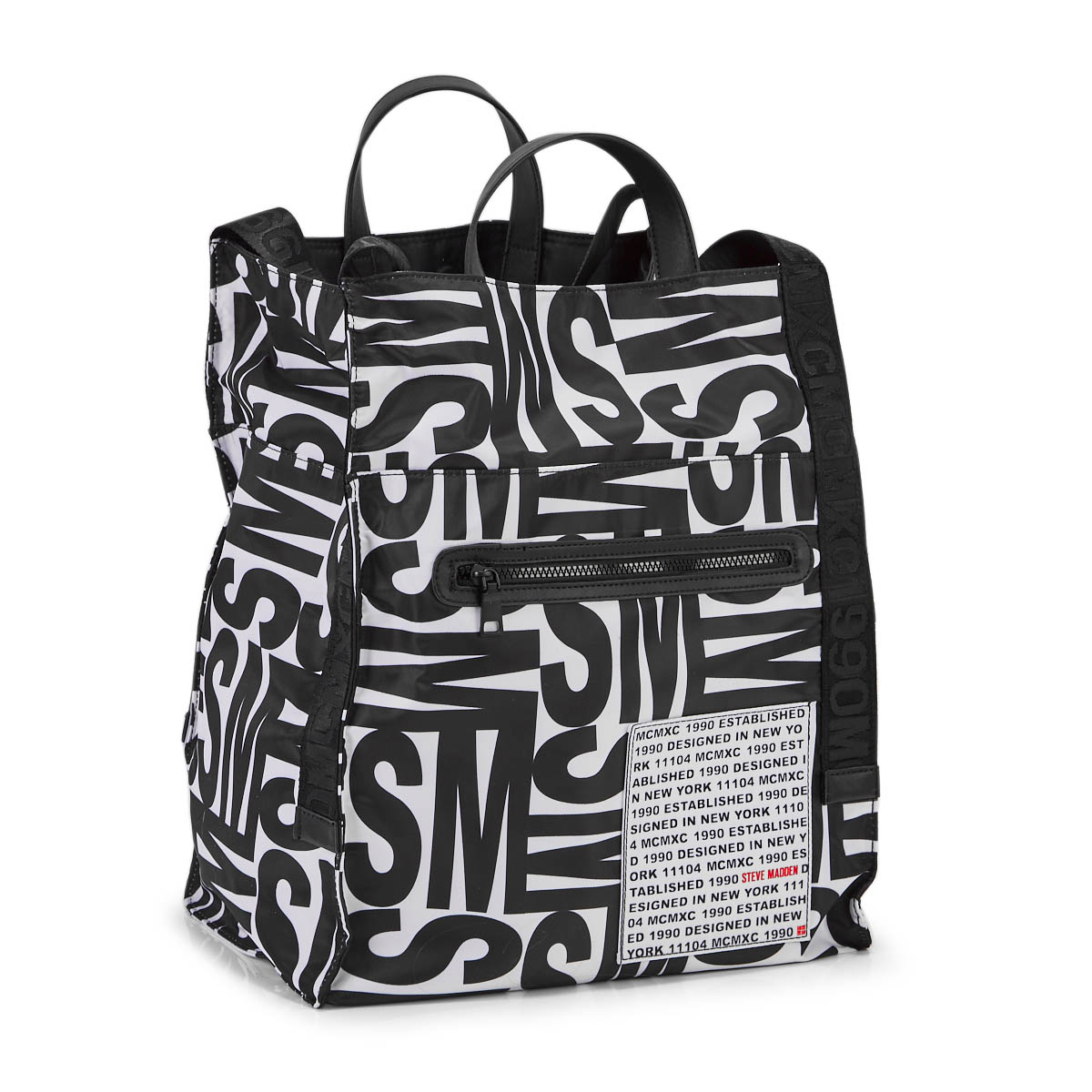 Lds BErica black/white tote bag
