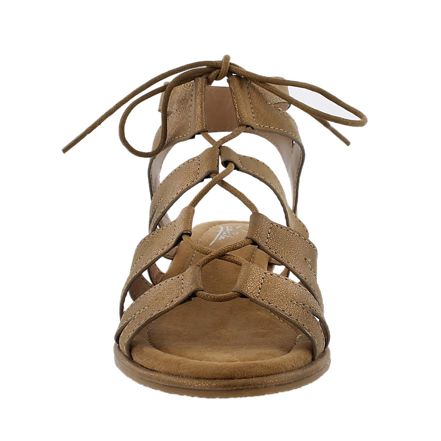 Lds Beyonce copper wdg gladiator sandal