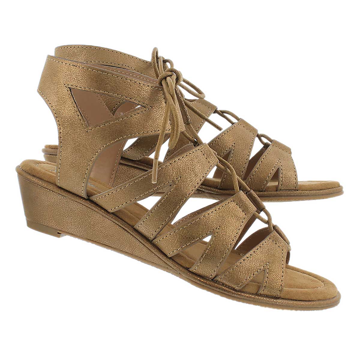 Lds Beyonce copper wdg gladiator sandal