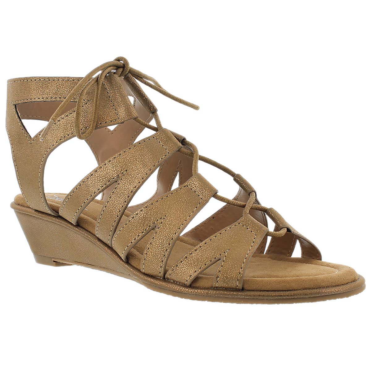 Lds Beyonce copper wdg gladiator sandal