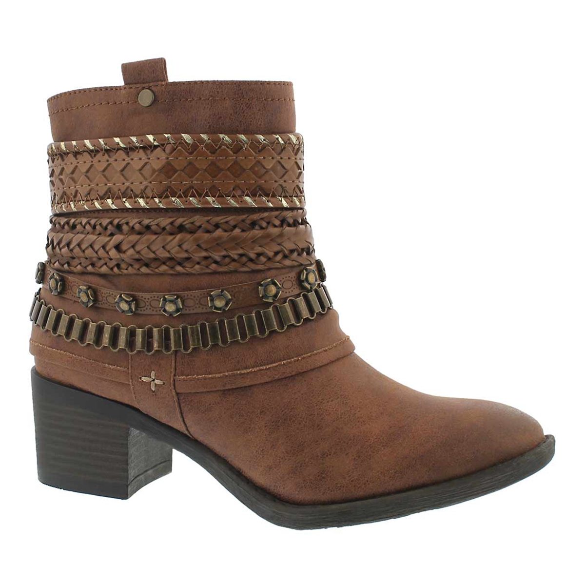 Women's BIZOU III tan casual ankle boots