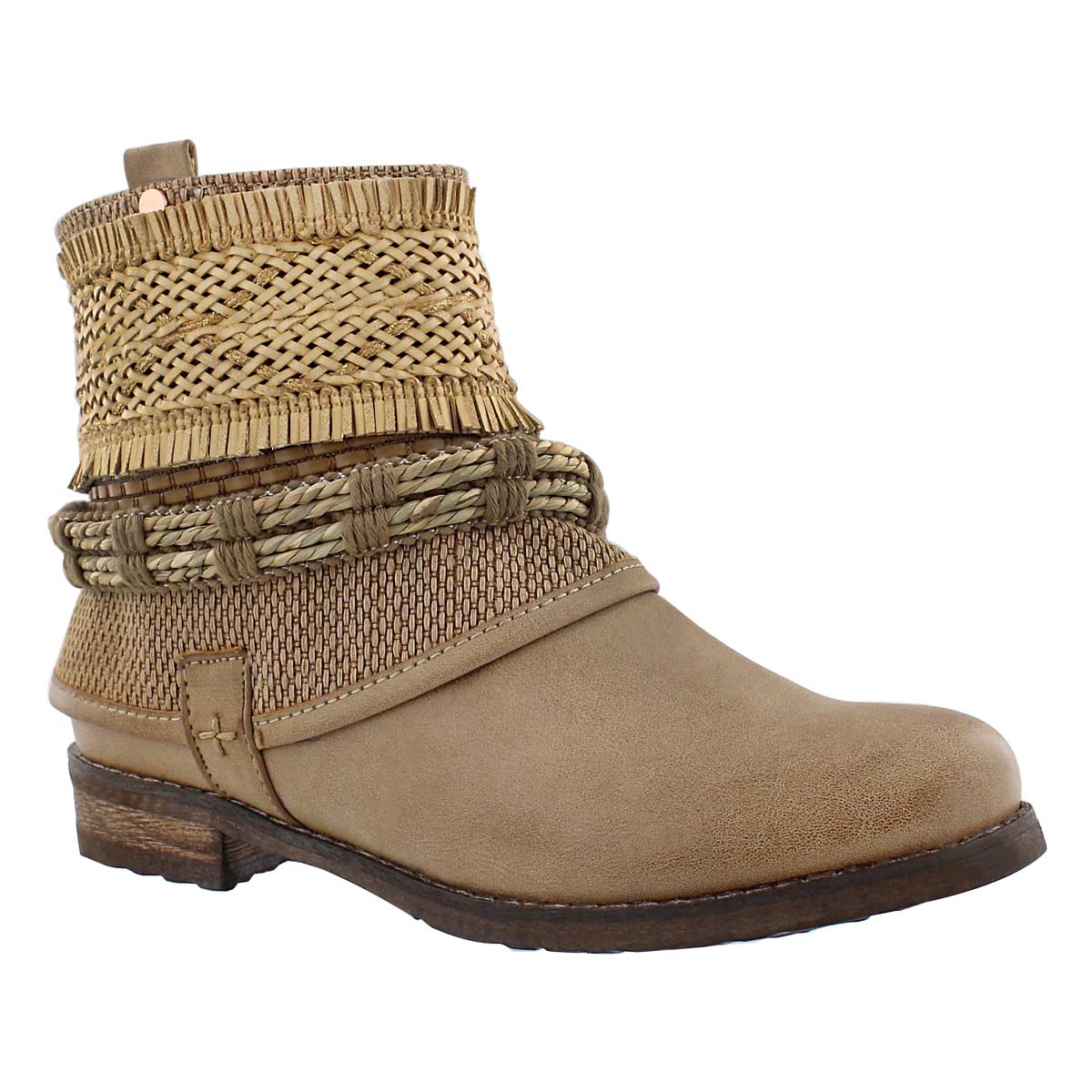 Lds Bizou 2 brown casual ankle boot