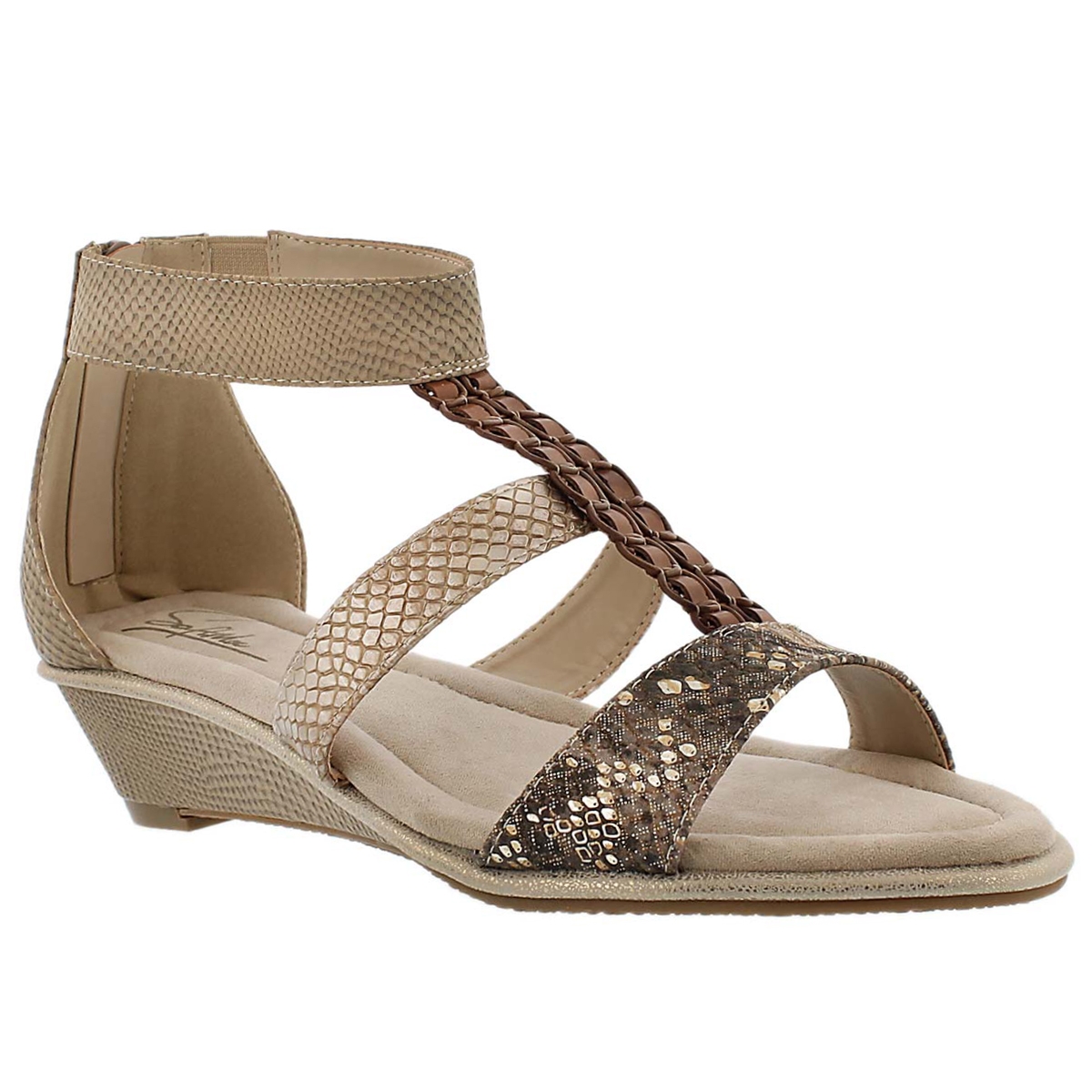 Lds Bjork skin wdg t-strap sandal