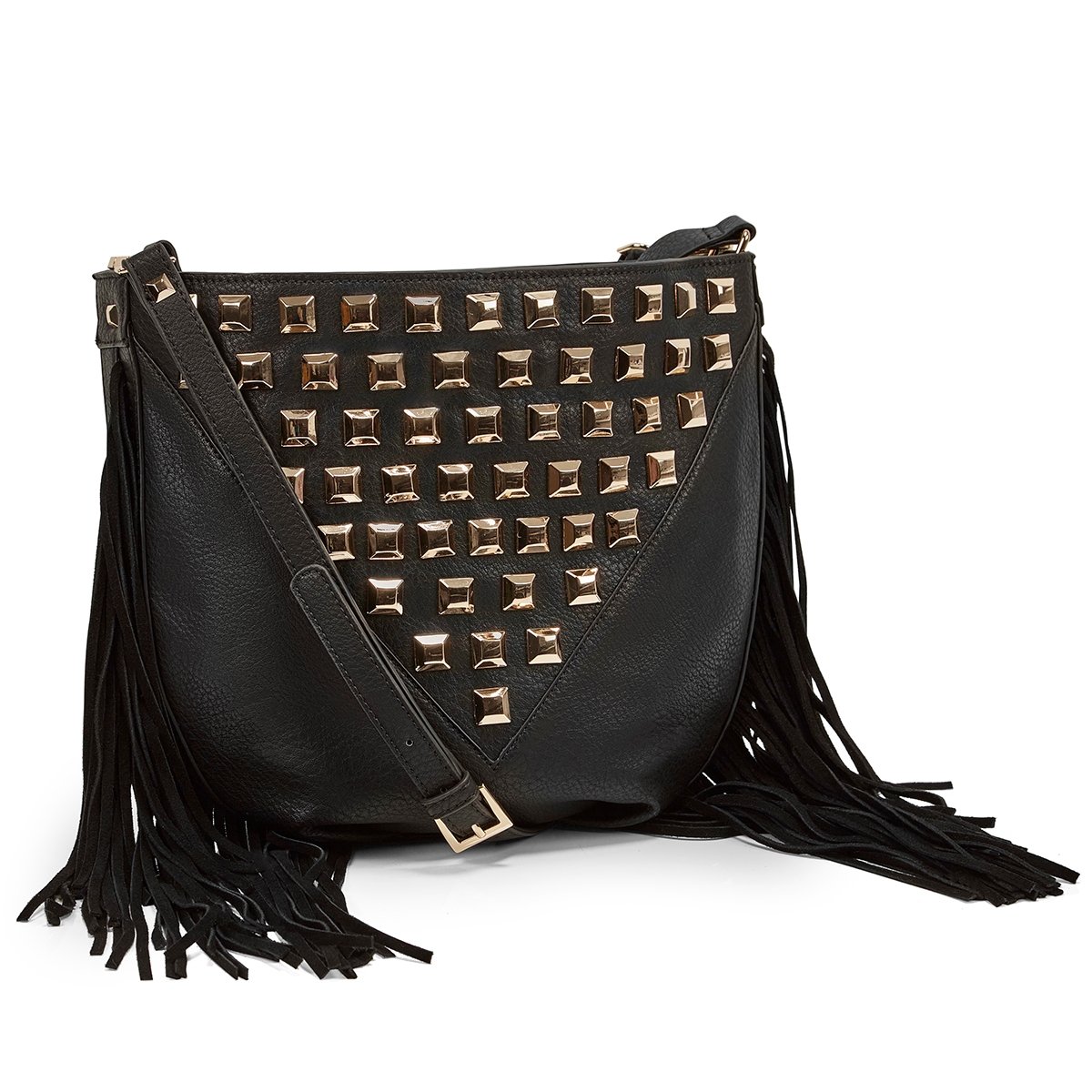 Women's BLIBRA black tassel hobo bag