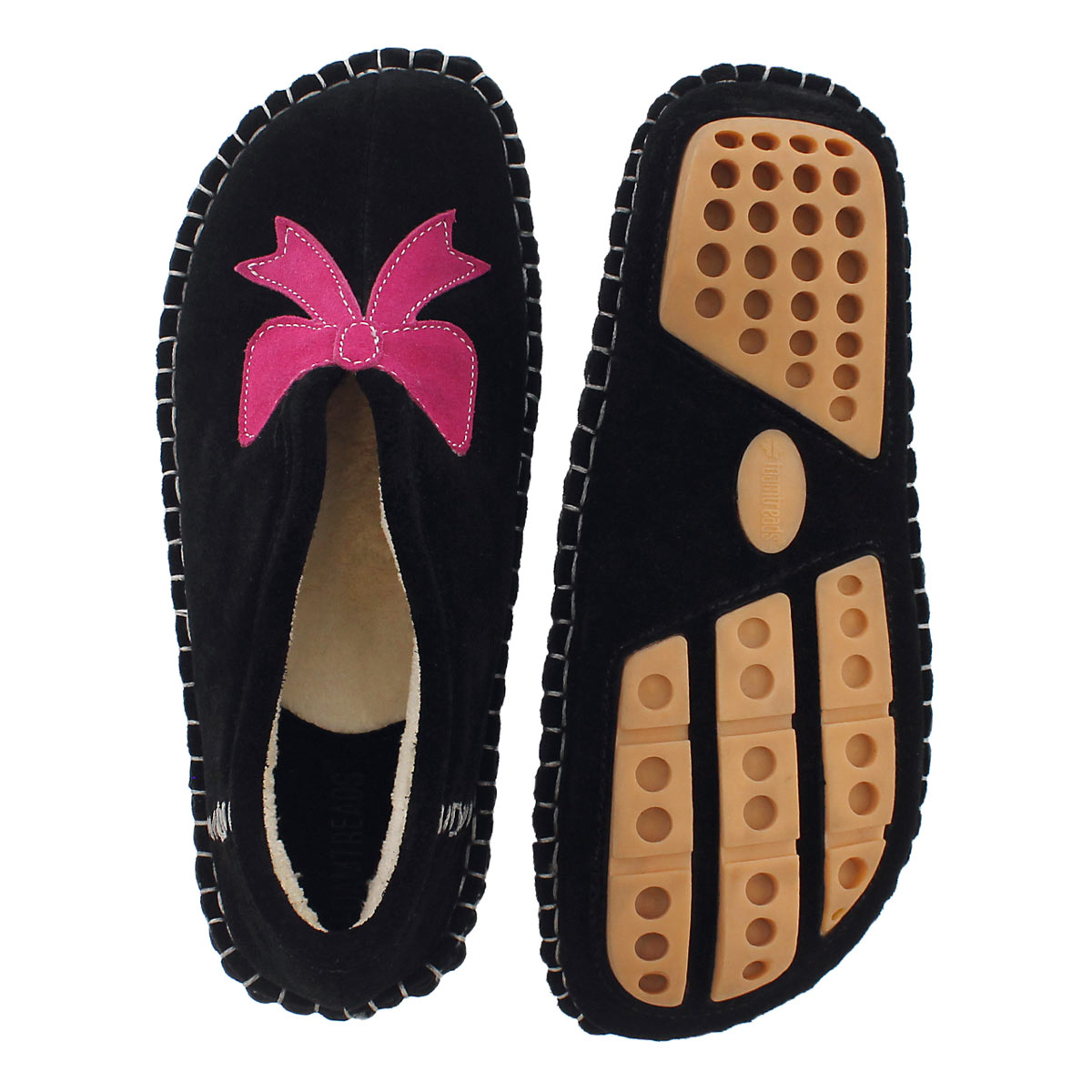 Pantoufle talon fermé Blossom, noir, fem