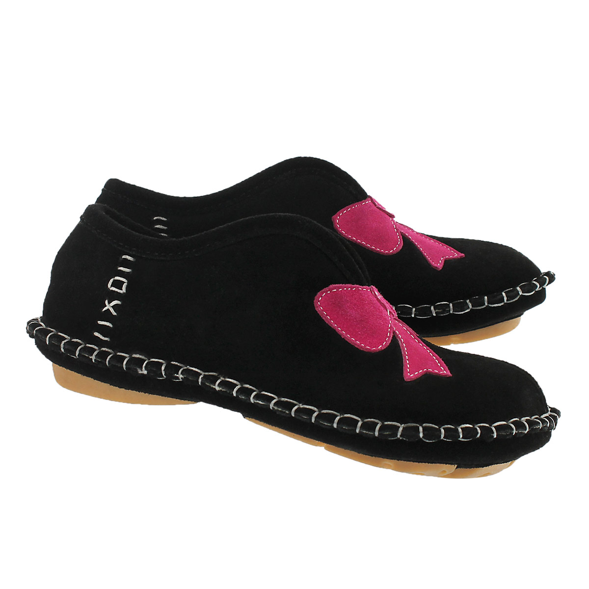 Pantoufle talon fermé Blossom, noir, fem