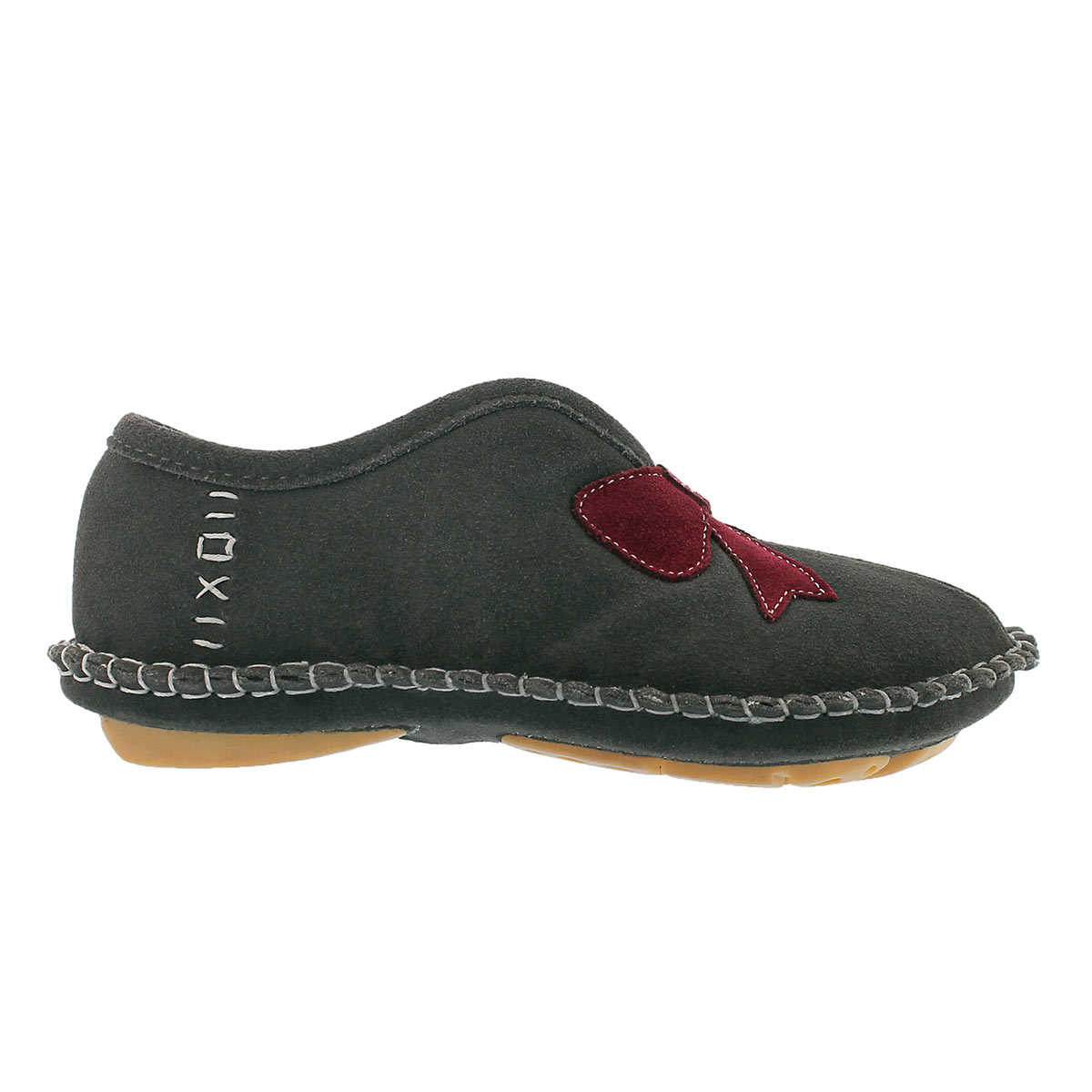 Lds Blossom grey closed back slipper