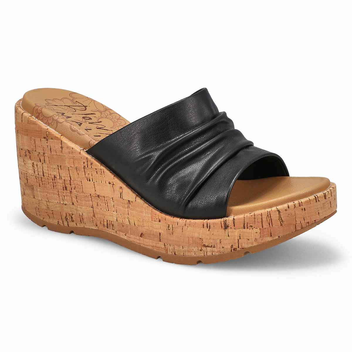 Ladies Boynton Slide Wedge Sandal - Black