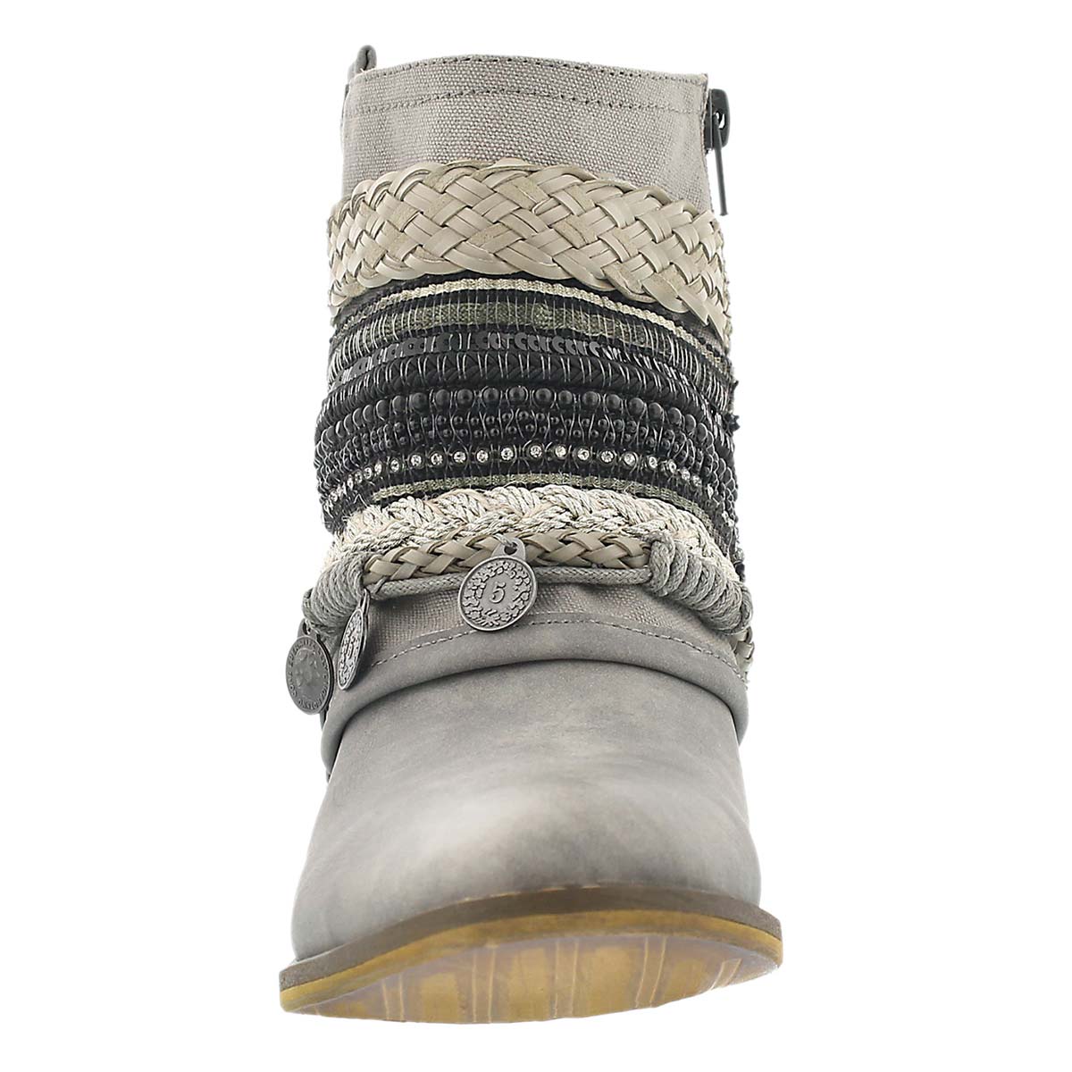 Lds Breanne grey braided ankle boot