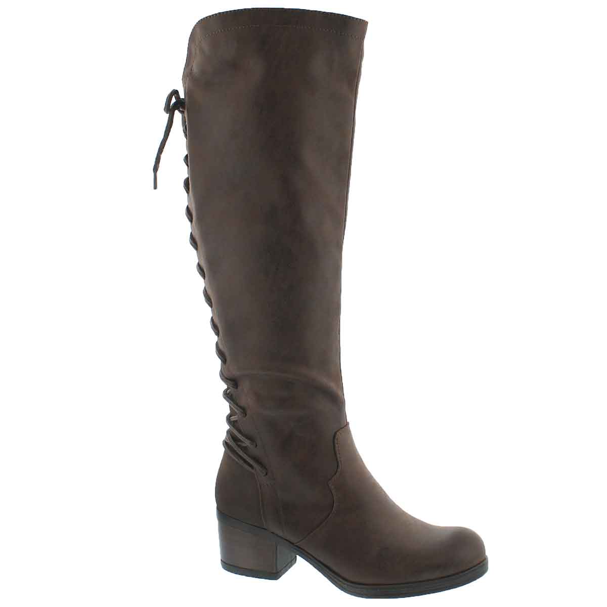 Women's BRETTE brown knee high dress boots
