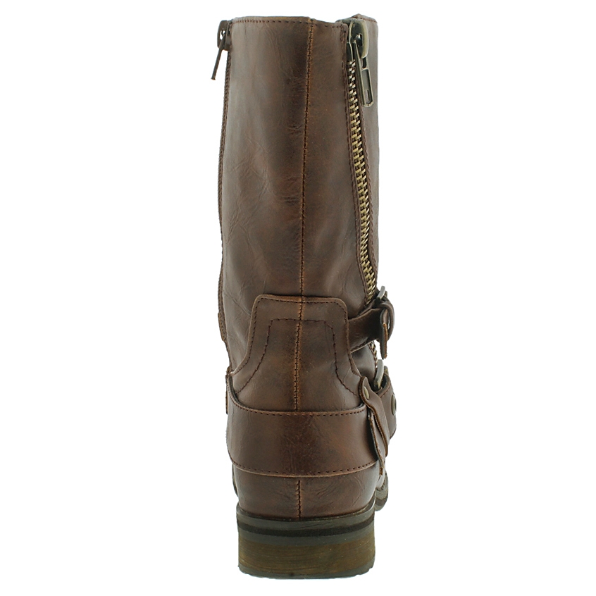 Lds Brietta II cognac mid buckle boot