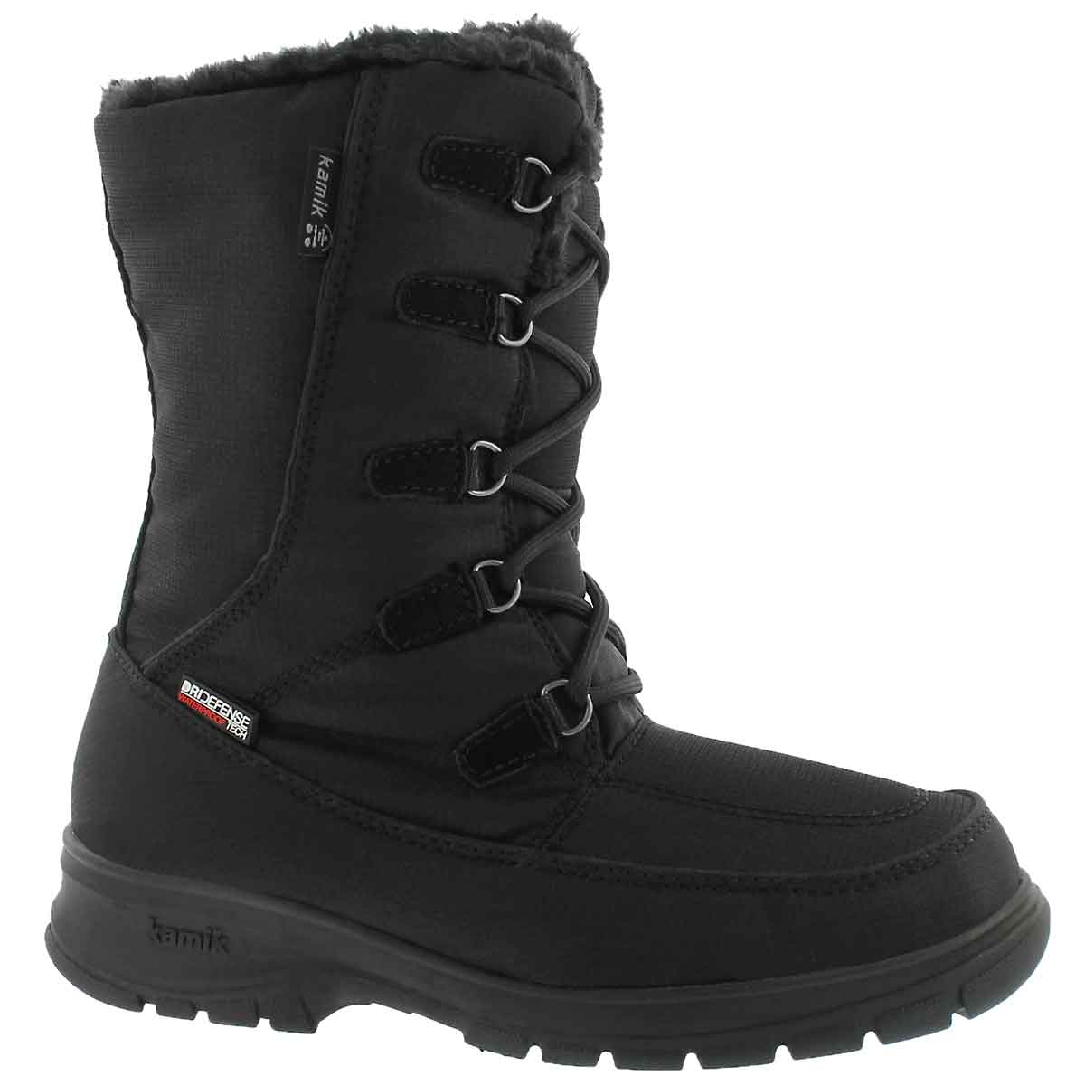 Women's BROOKLYN blk laceup wtpf winter boots