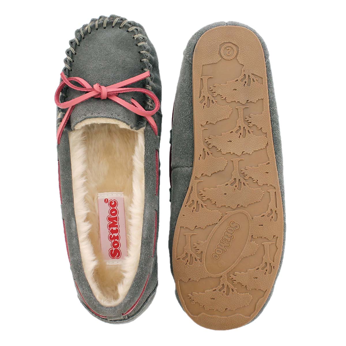 Grls Cady2 grey ballerina moccasin