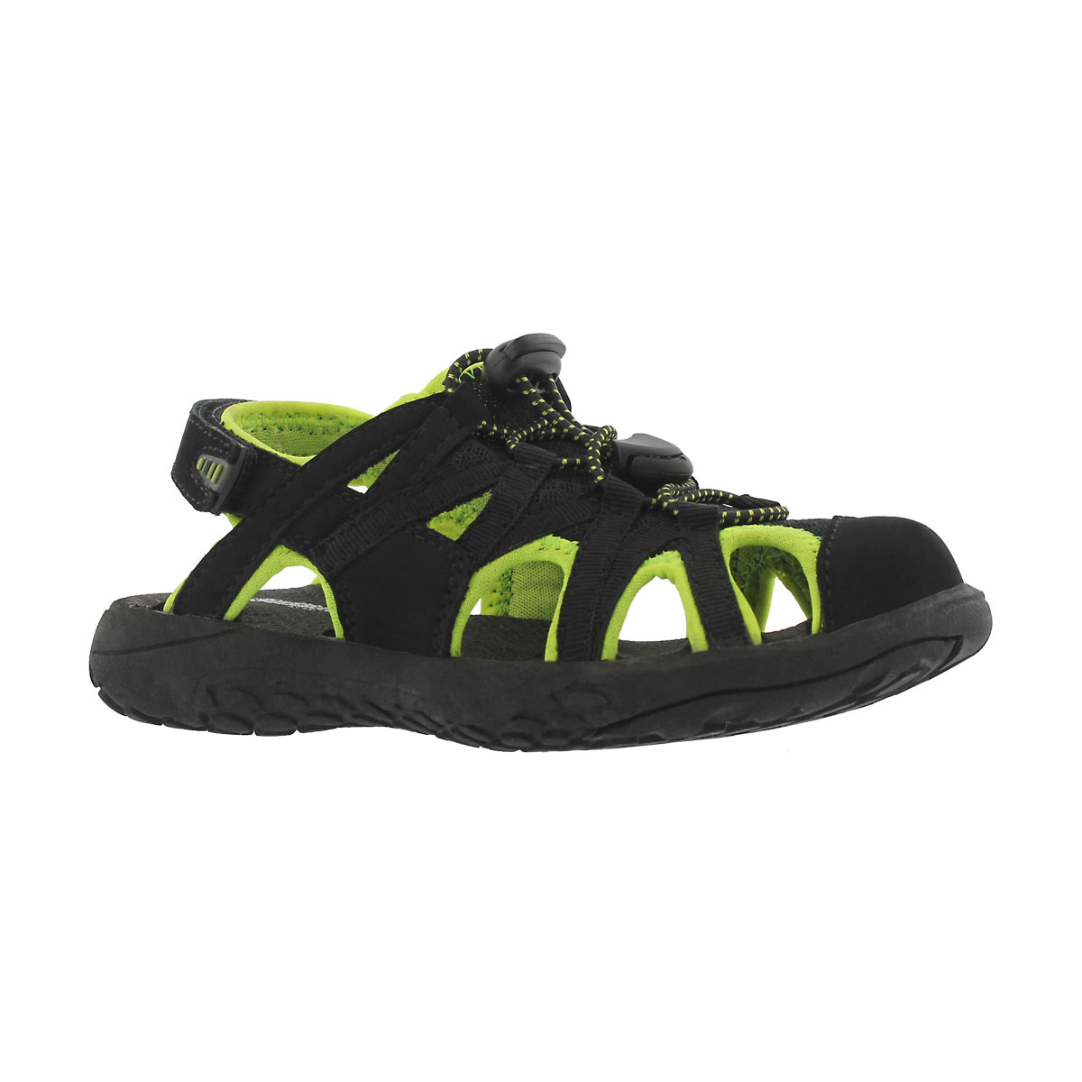 Boys' CALEB black/lime fisherman sandals