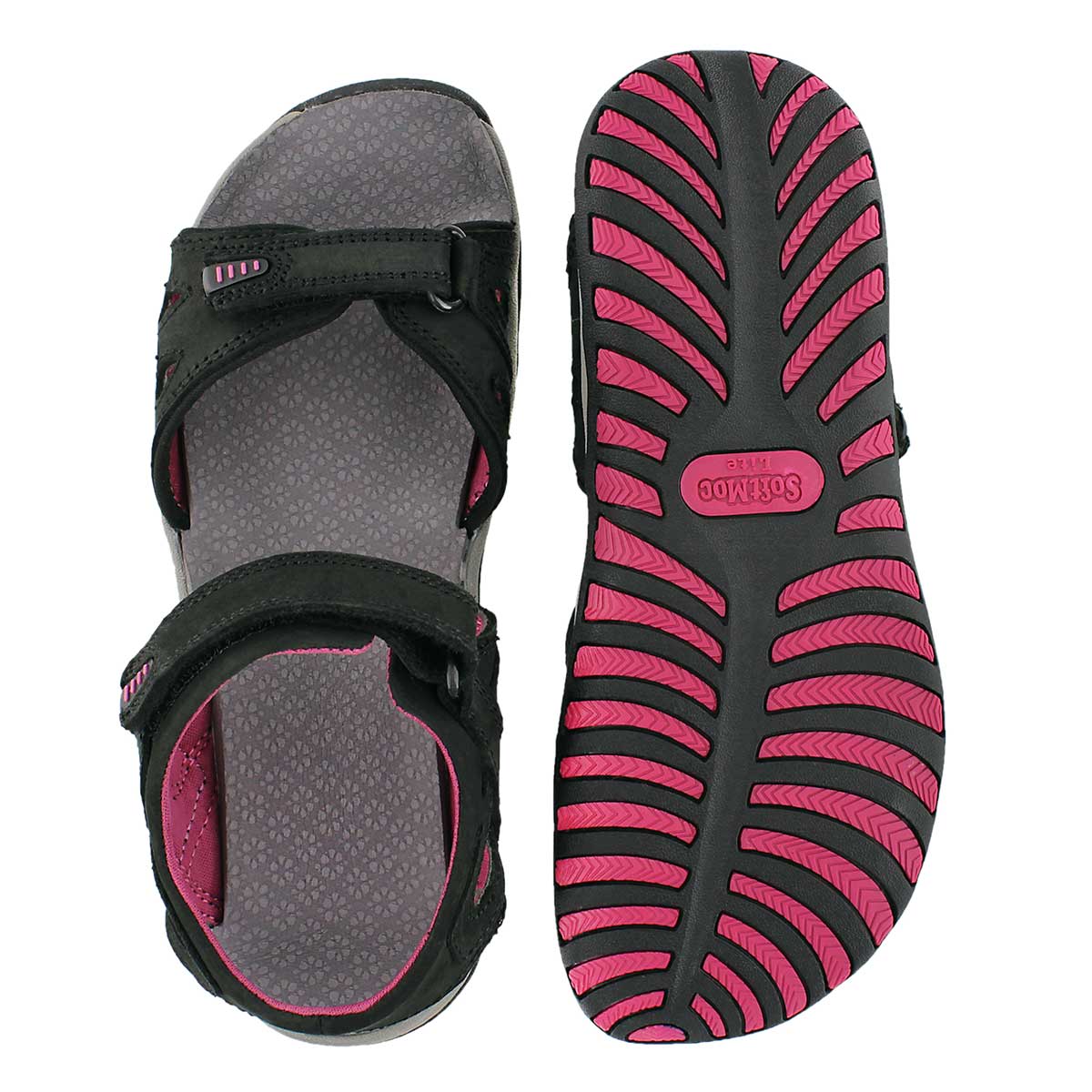 Lds Caley 2 black 3 strap sport sandal